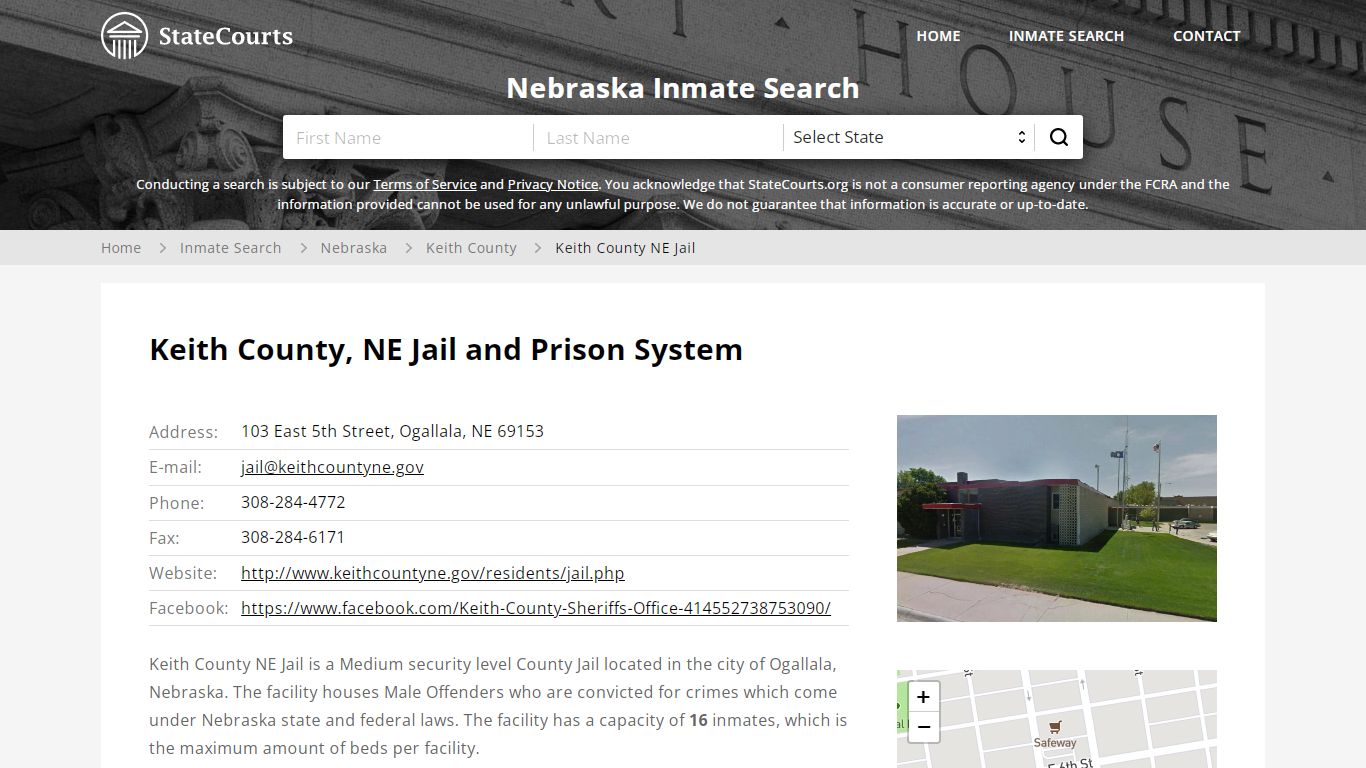 Keith County NE Jail Inmate Records Search, Nebraska - StateCourts